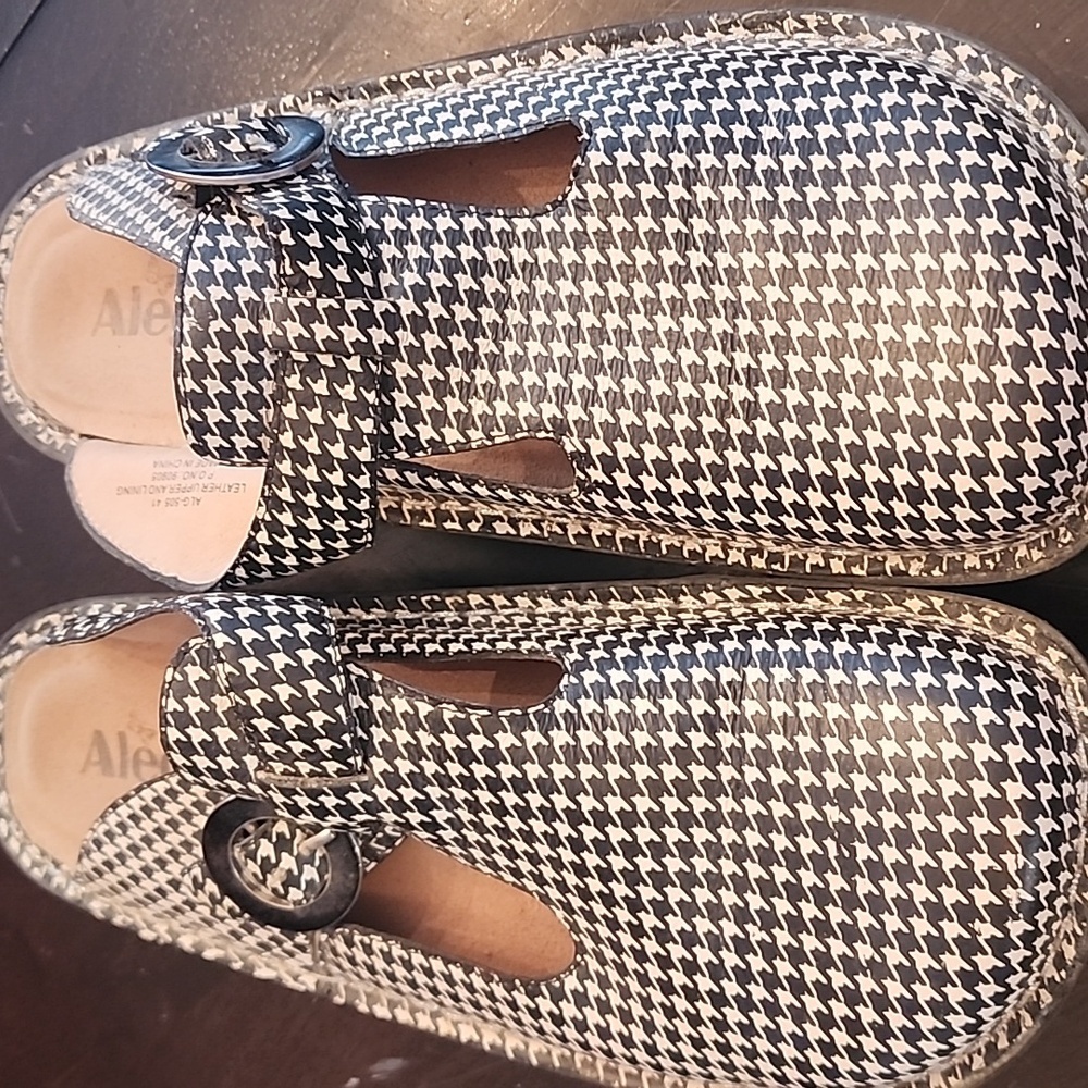 Alegria, Size 41, Black and White check women's shoes